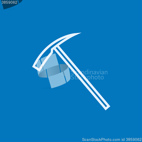 Image of Ice pickaxe line icon.