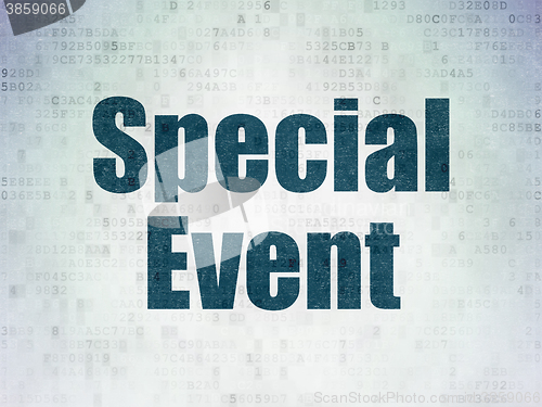 Image of Finance concept: Special Event on Digital Paper background