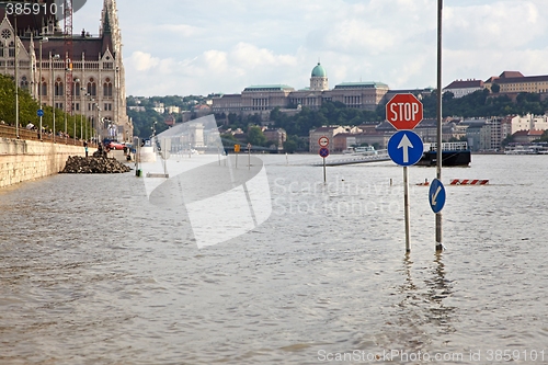 Image of Flooded street in Budapest