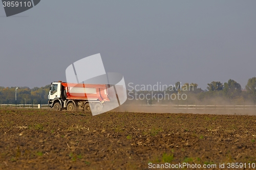 Image of Road construction truck