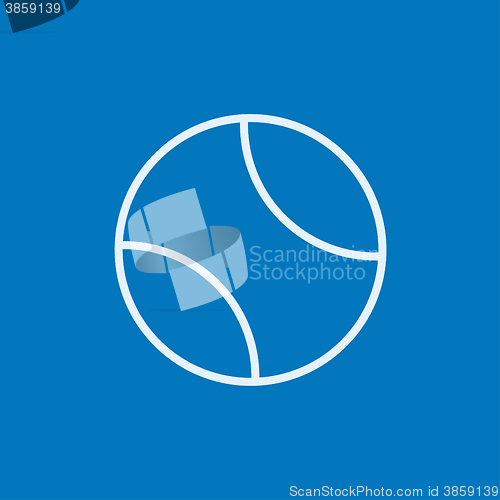 Image of Tennis ball line icon.