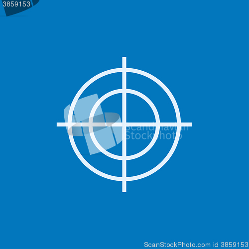 Image of Shooting target line icon.