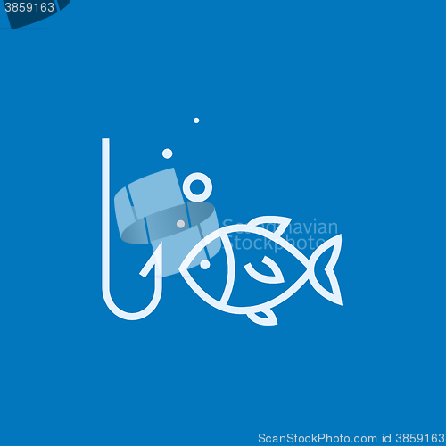 Image of Fish with hook line icon.