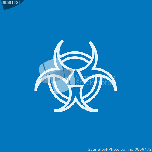 Image of Bio hazard sign line icon.