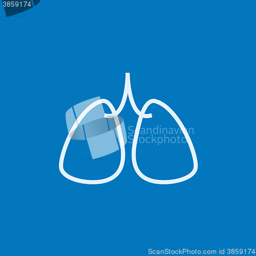 Image of Lungs line icon.