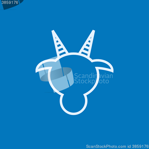 Image of Cow head line icon.