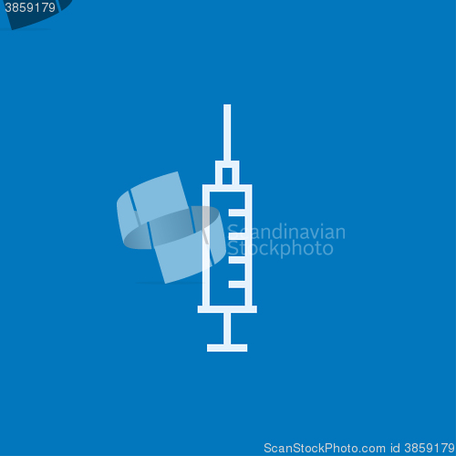 Image of Syringe line icon.