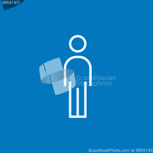 Image of Businessman standing line icon.