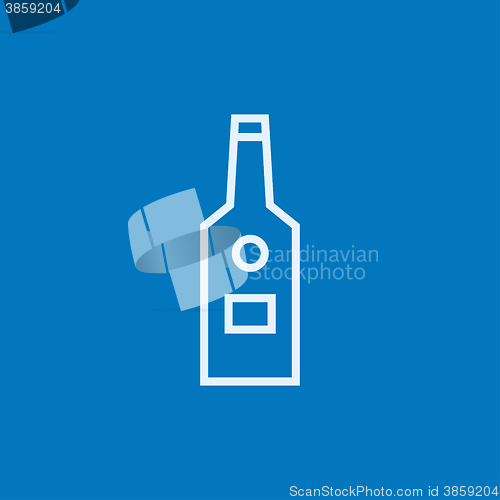 Image of Glass bottle line icon.