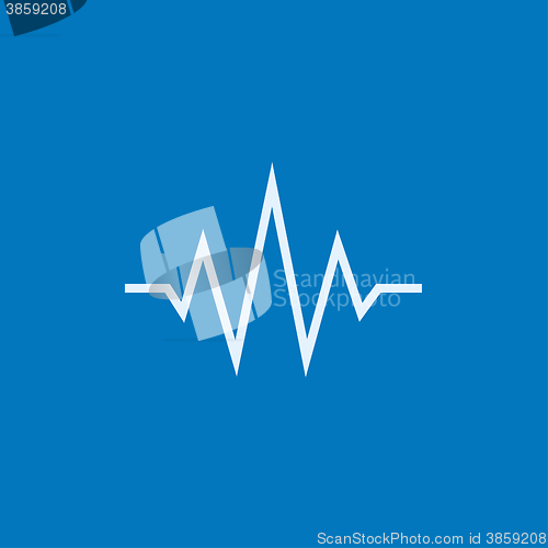 Image of Sound wave line icon.