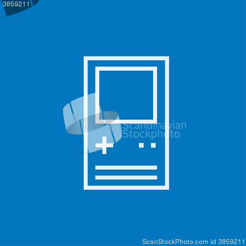 Image of Electronic game line icon.