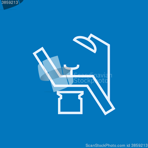 Image of Dental chair line icon.