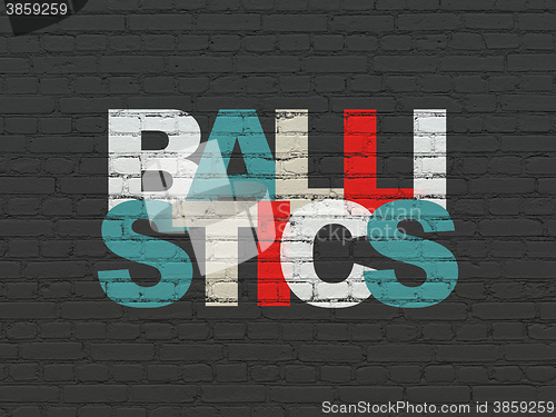 Image of Science concept: Ballistics on wall background