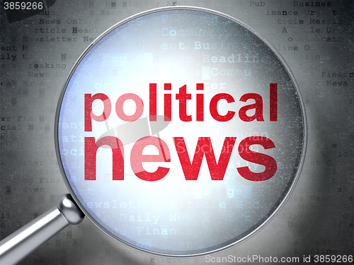 Image of News concept: Political News with optical glass