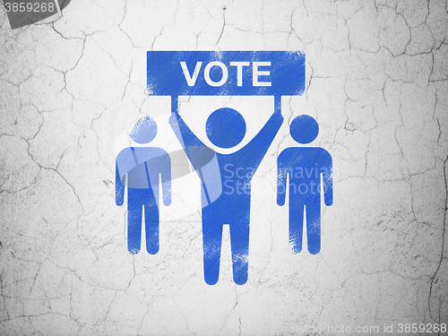 Image of Politics concept: Election Campaign on wall background