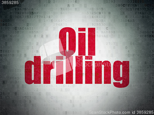 Image of Manufacuring concept: Oil Drilling on Digital Paper background