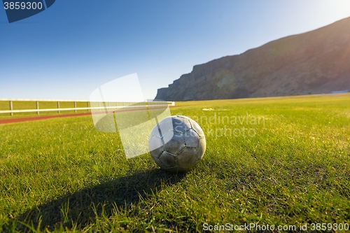 Image of Coccer ball on the field