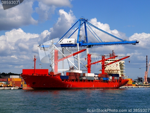Image of Red Container Ship 1