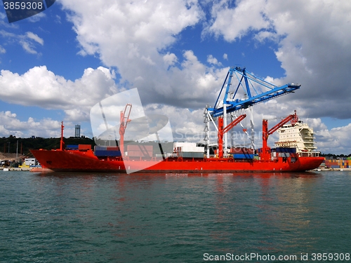 Image of Red Container Ship 2