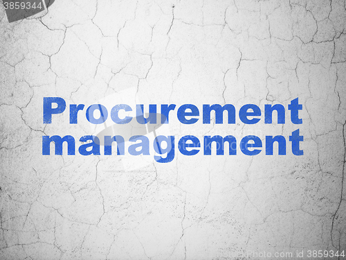 Image of Business concept: Procurement Management on wall background