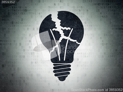 Image of Business concept: Light Bulb on Digital Paper background
