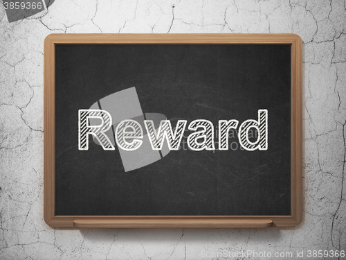Image of Business concept: Reward on chalkboard background