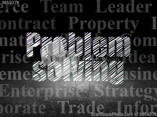 Image of Business concept: Problem Solving in grunge dark room