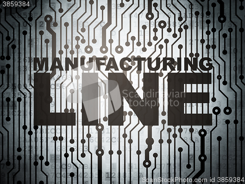 Image of Industry concept: circuit board with Manufacturing Line