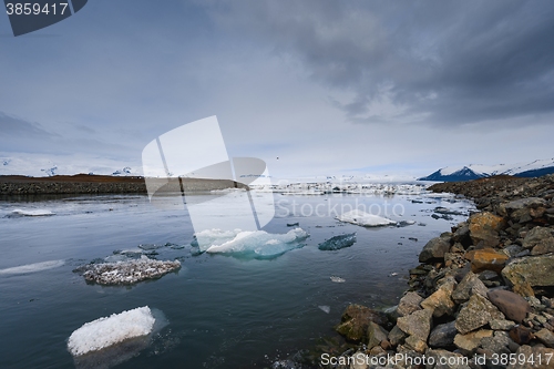 Image of Blue icebergs closeup