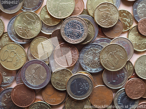 Image of Euro coins background