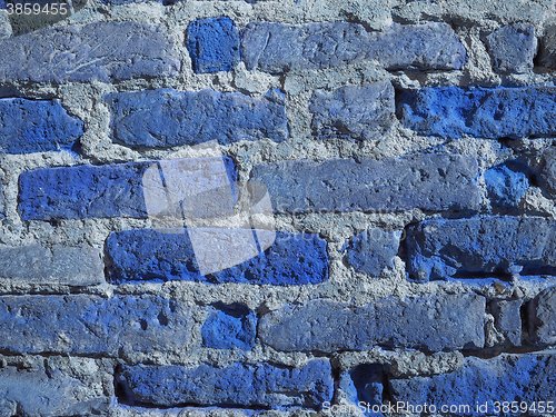 Image of blue bricks background