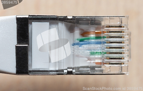 Image of RJ45 ethernet plug