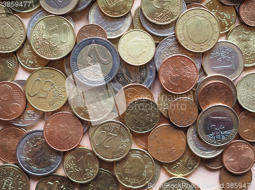 Image of Euro coins background