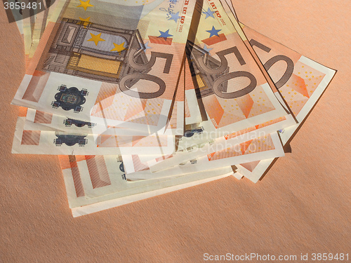 Image of Fifty Euro notes