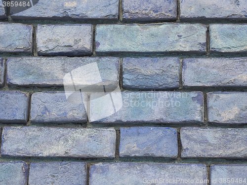 Image of blue brick wall background