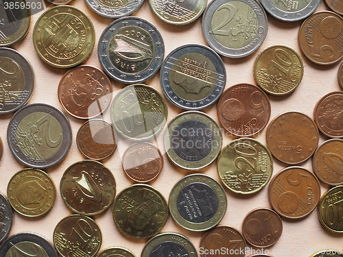 Image of Euro coins background