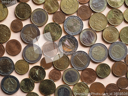 Image of Euro coins background