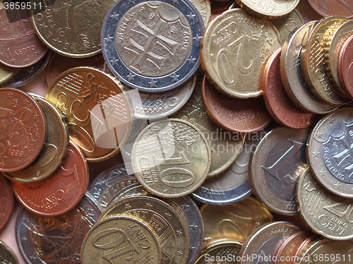 Image of Euro coins background