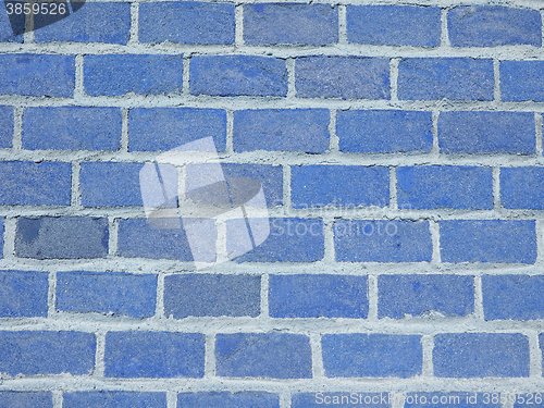 Image of blue bricks background