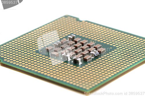 Image of computer chip isolated