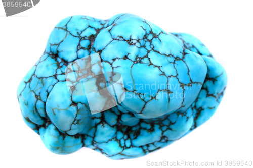 Image of turquoise mineral isolated