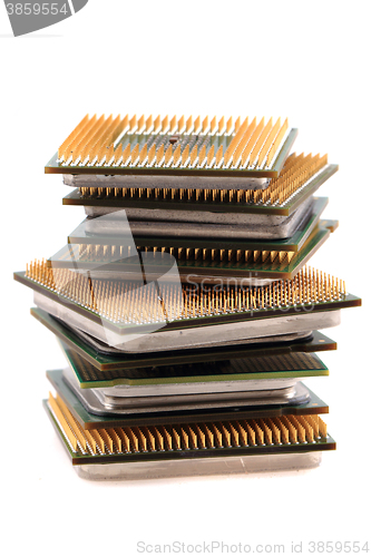 Image of computers chips isolated