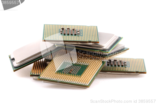 Image of computers chips isolated