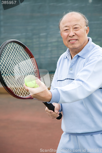 Image of Senior tennis player