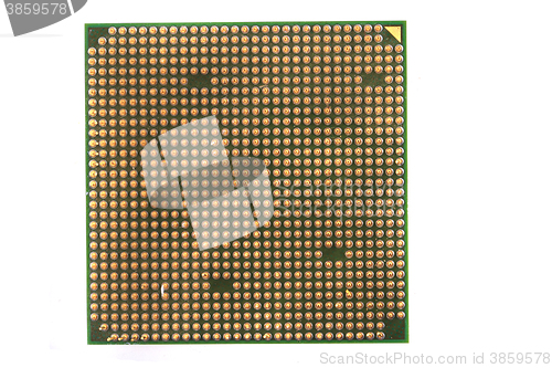 Image of computer chip isolated