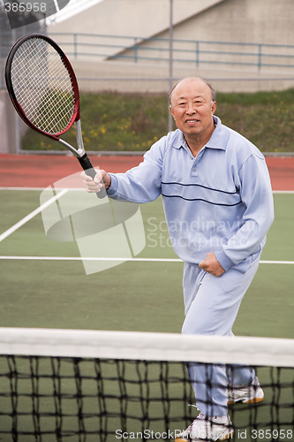 Image of Senior tennis player