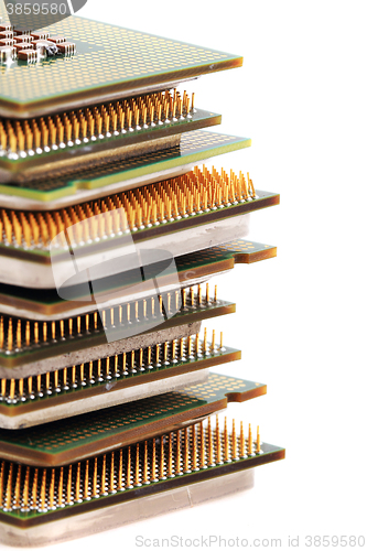 Image of computers chips isolated