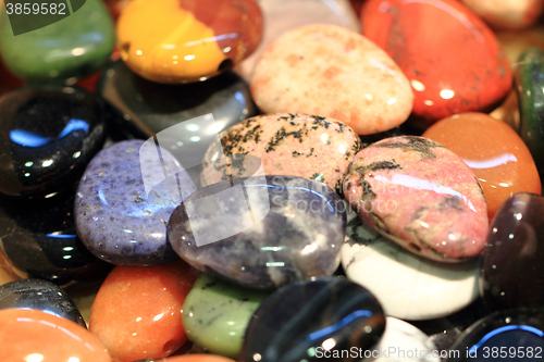 Image of natural color gems background 