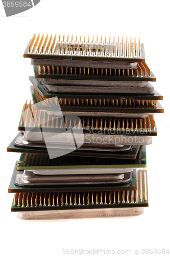 Image of computers chips isolated