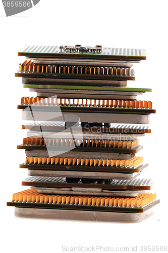 Image of computers chips isolated